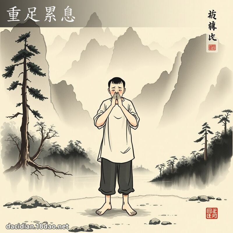 重足累息 配图