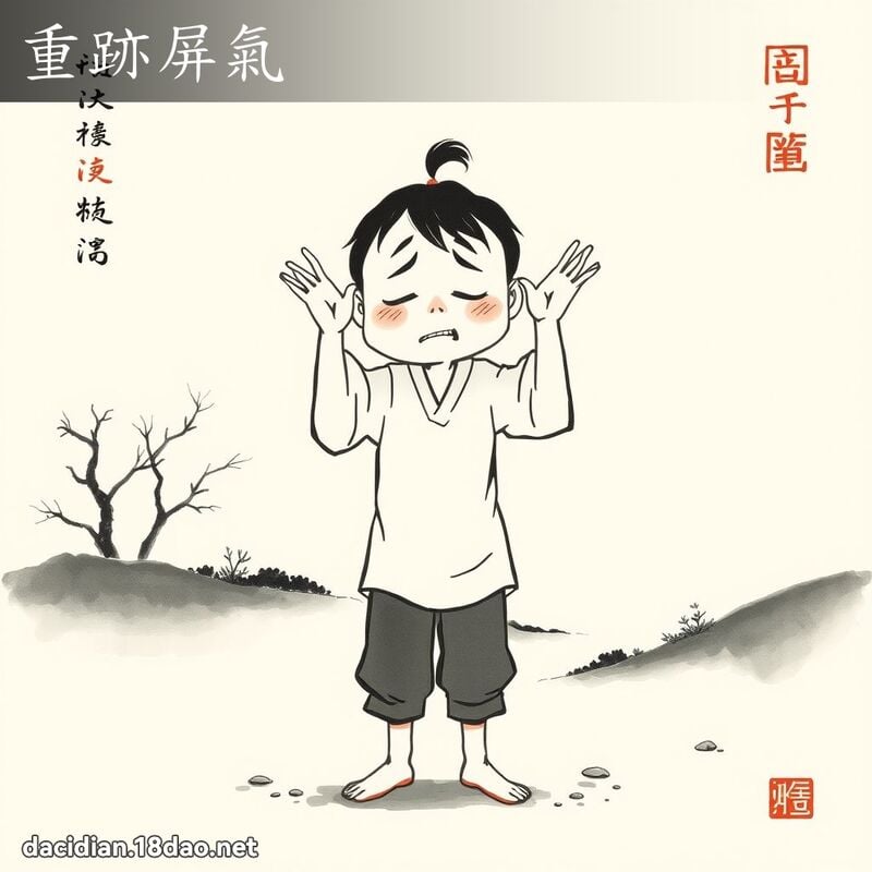 重跡屏氣 配图