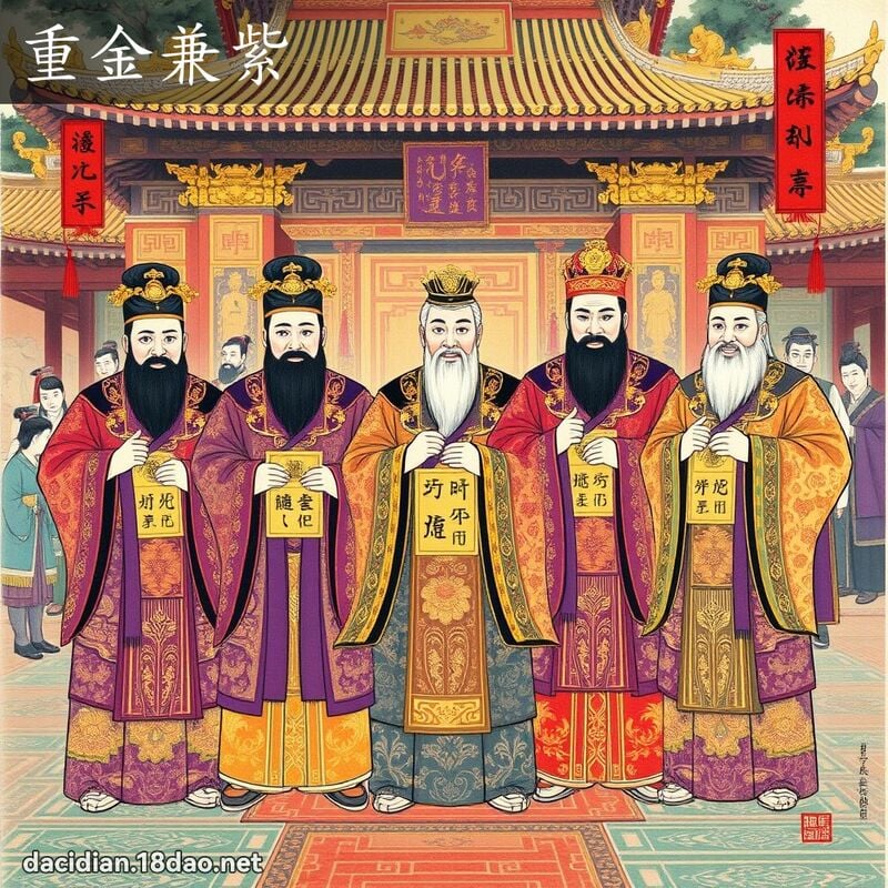 重金兼紫 配图