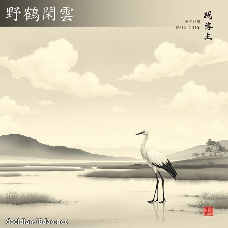 野鶴閑雲 配图