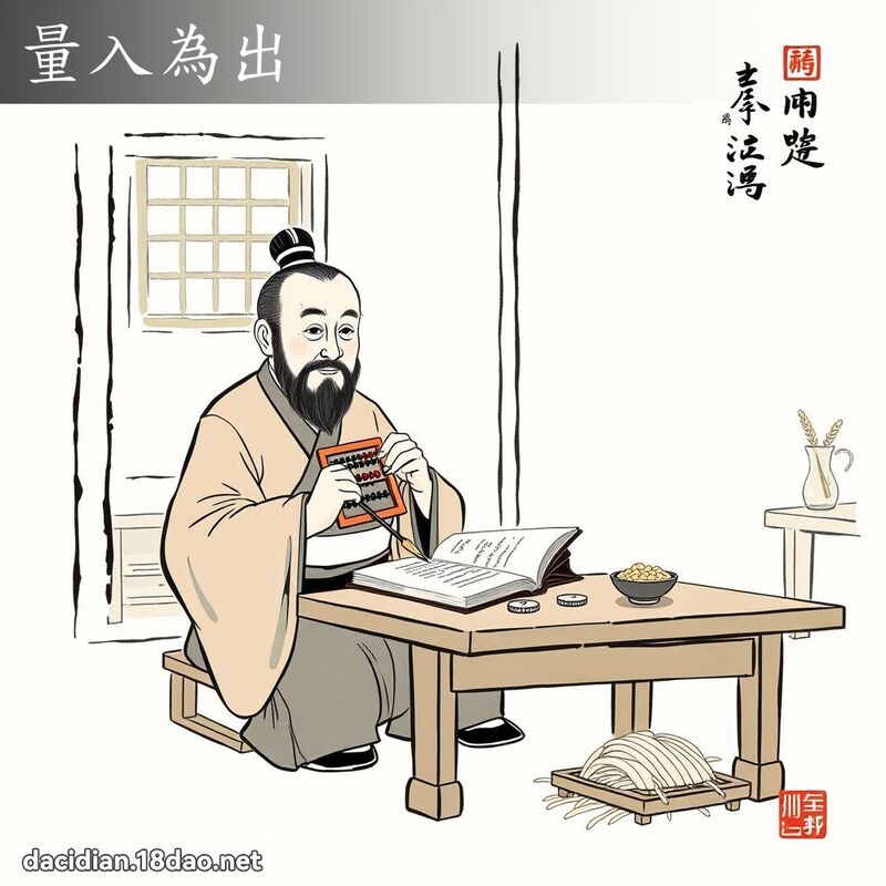 量入為出 配图