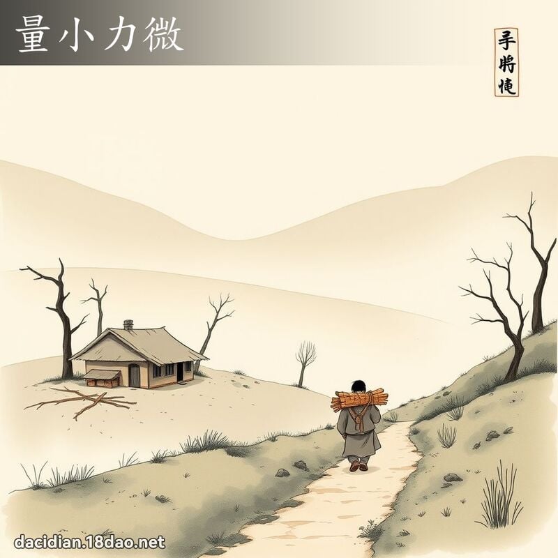 量小力微 配图