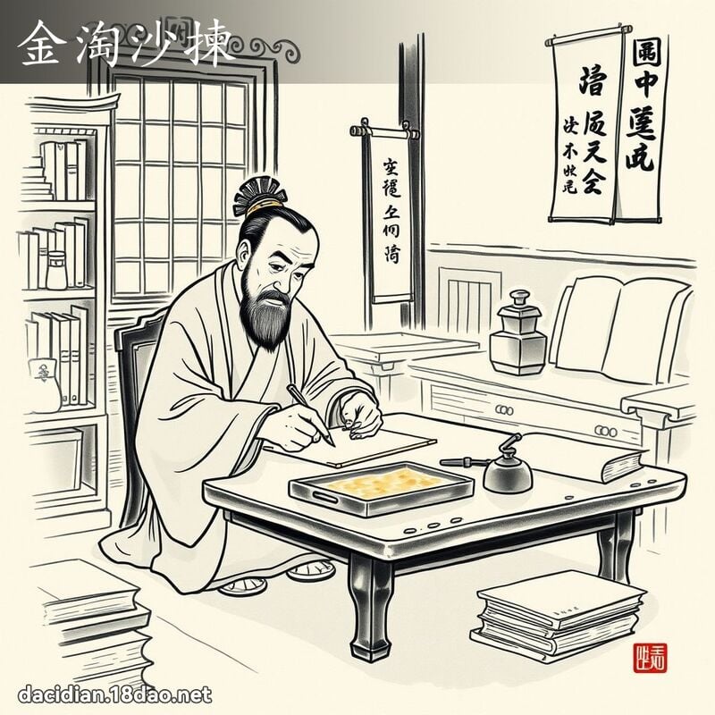 金淘沙拣 配图