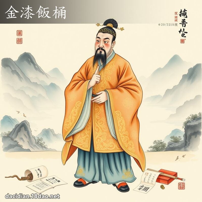 金漆饭桶 配图