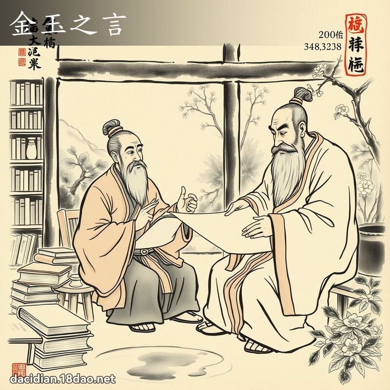 金玉之言 配图