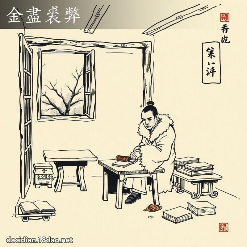 金尽裘弊 配图