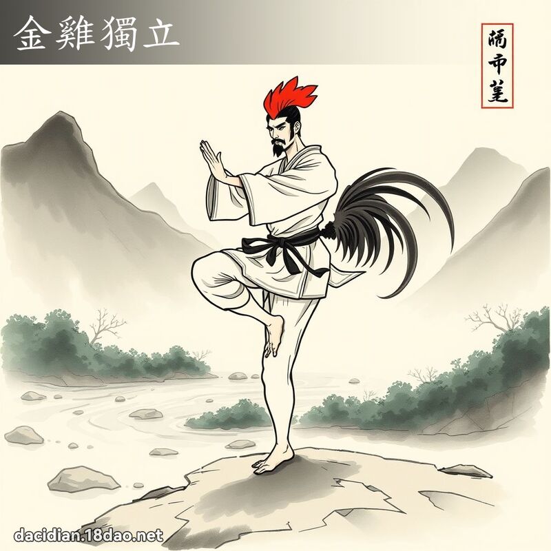 金雞獨立 配图
