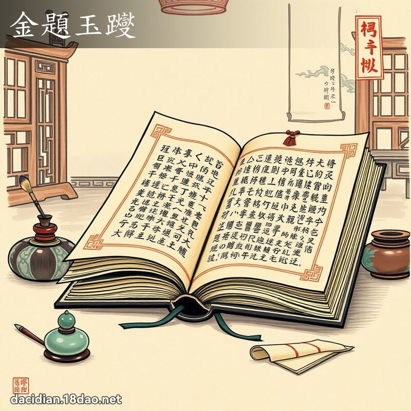 金題玉躞 配图