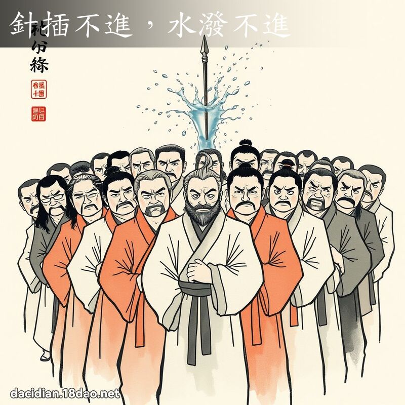 針插不進,水潑不進 配图