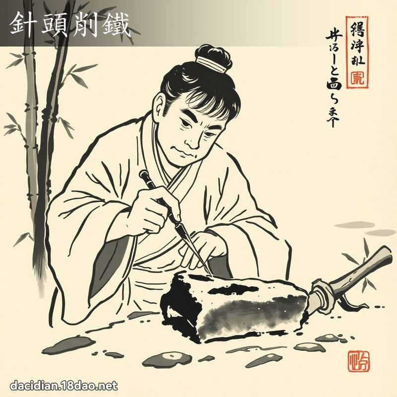 針頭削鐵 配图