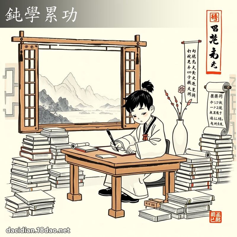 鈍學累功 配图