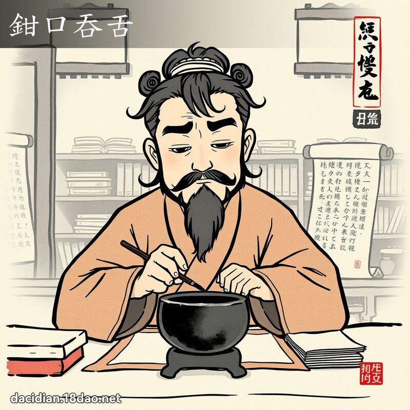 鉗口吞舌 配图