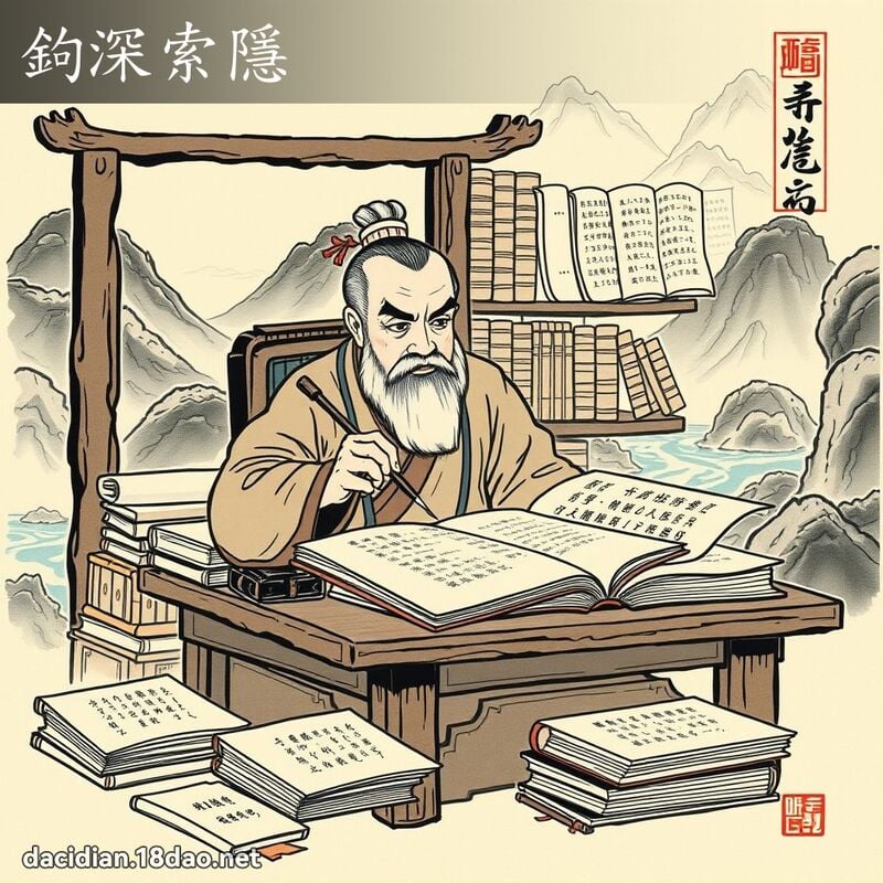 鉤深索隱 配图