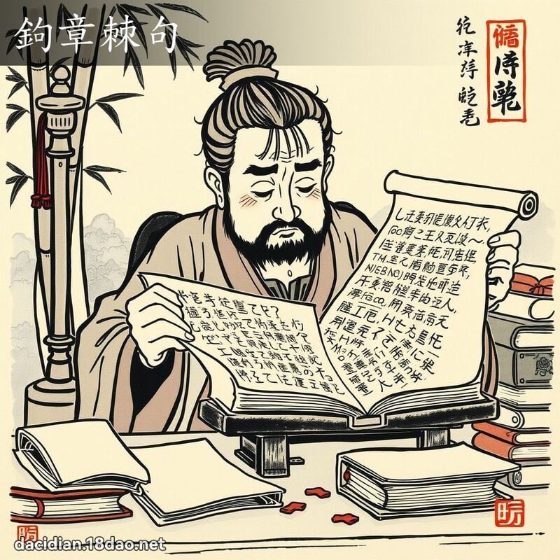 鉤章棘句 配图
