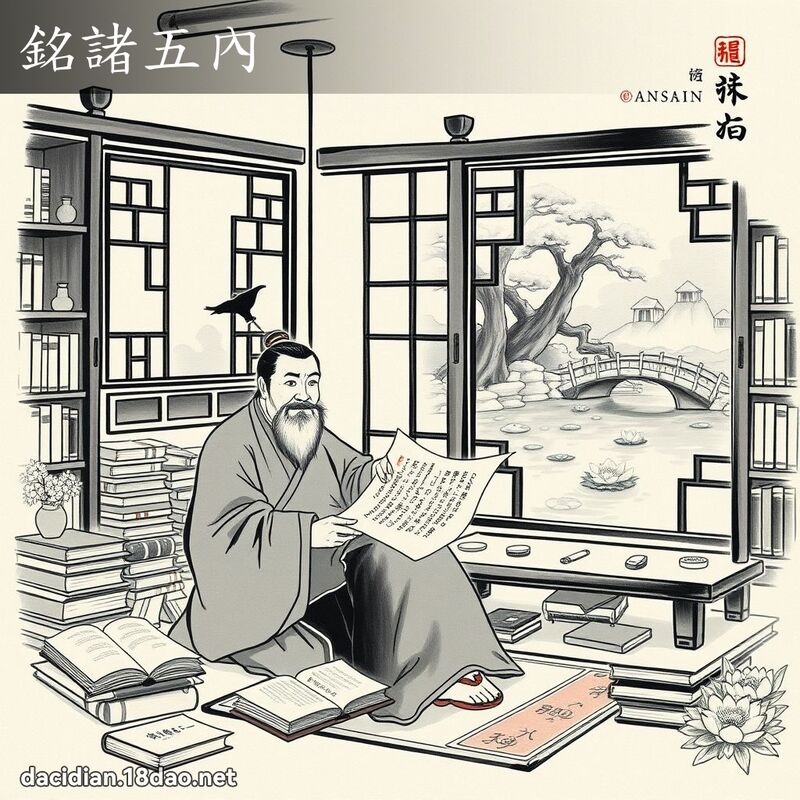銘諸五內 配图