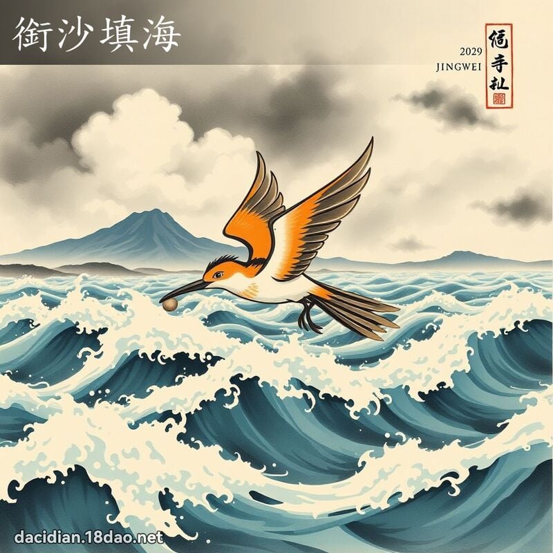 銜沙填海 配图