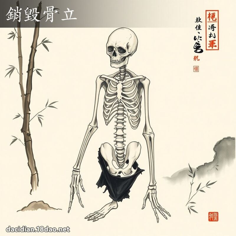 銷毀骨立 配图