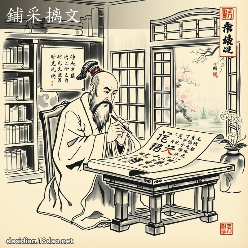 鋪采摛文 配图