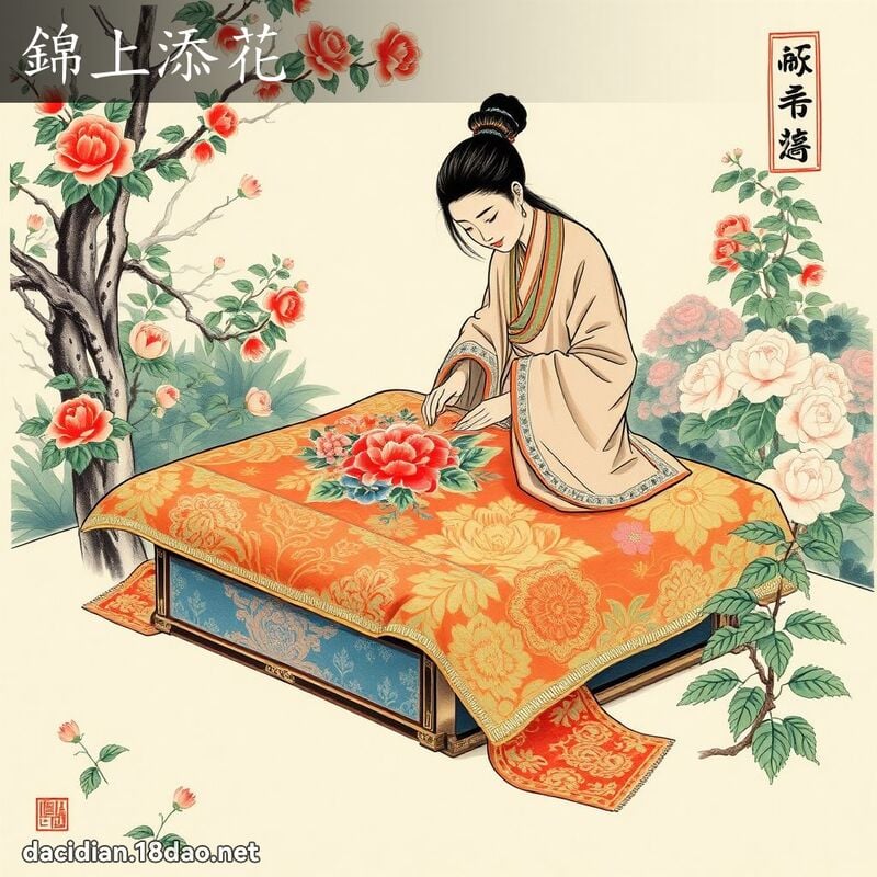 錦上添花 配图