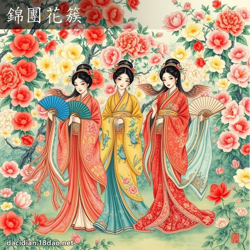 錦團花簇 配图