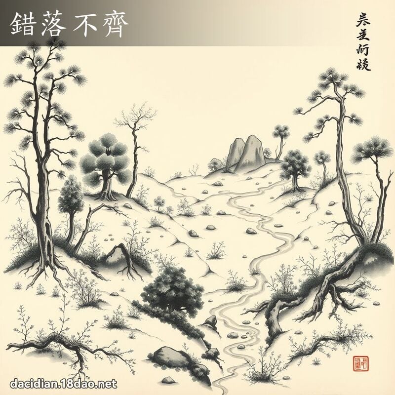錯落不齊 配图