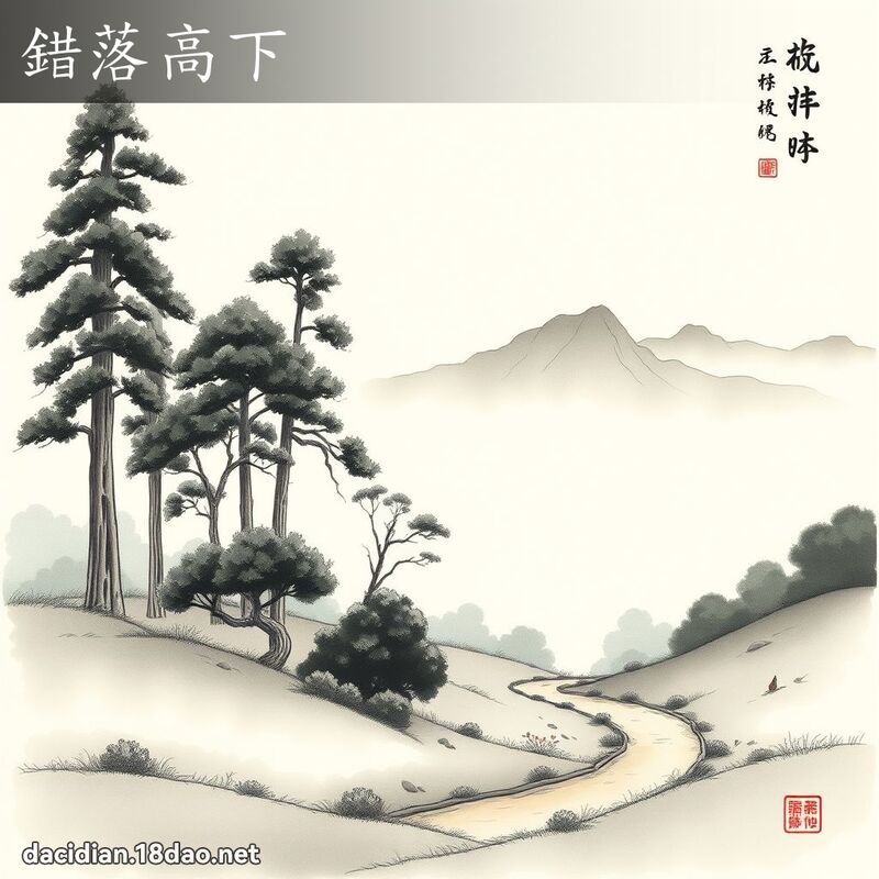 錯落高下 配图