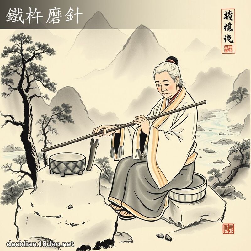 鐵杵磨針 配图