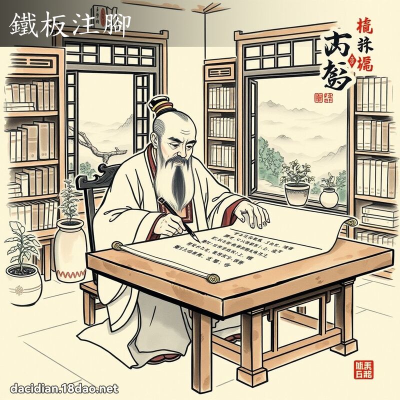 鐵板注腳 配图
