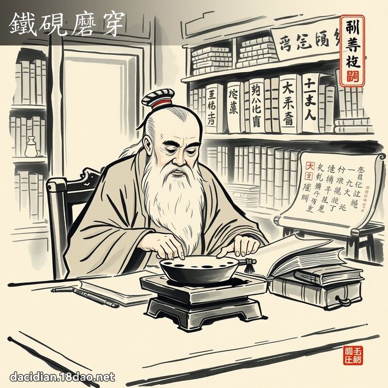 鐵硯磨穿 配图