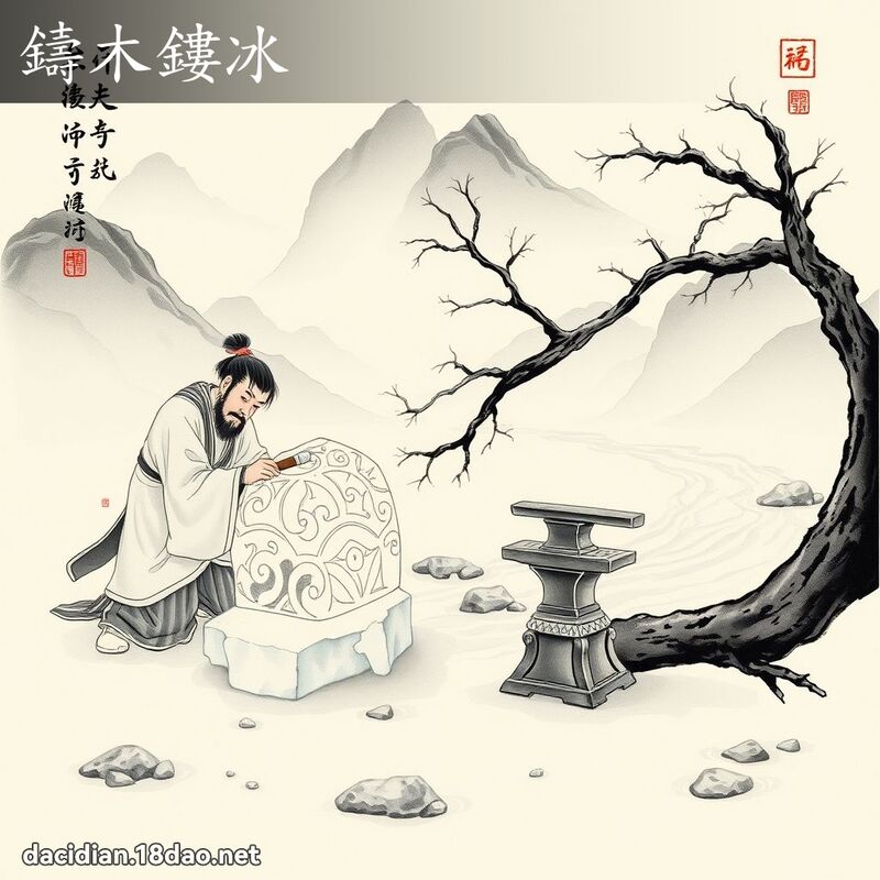 鑄木鏤冰 配图