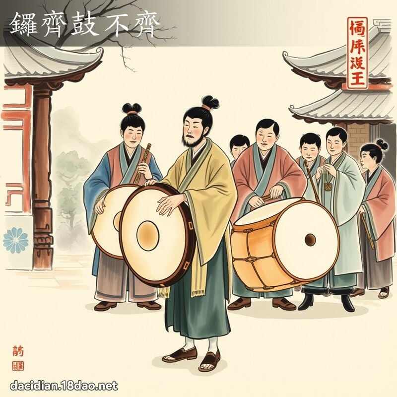 鑼齊鼓不齊 配图