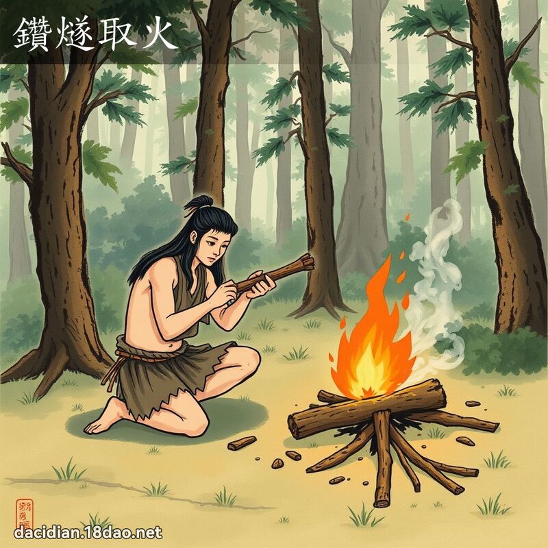 鑽燧取火 配图