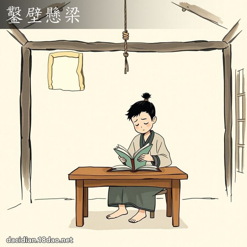 鑿壁懸梁 配图