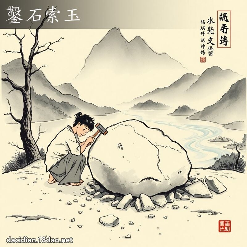 鑿石索玉 配图