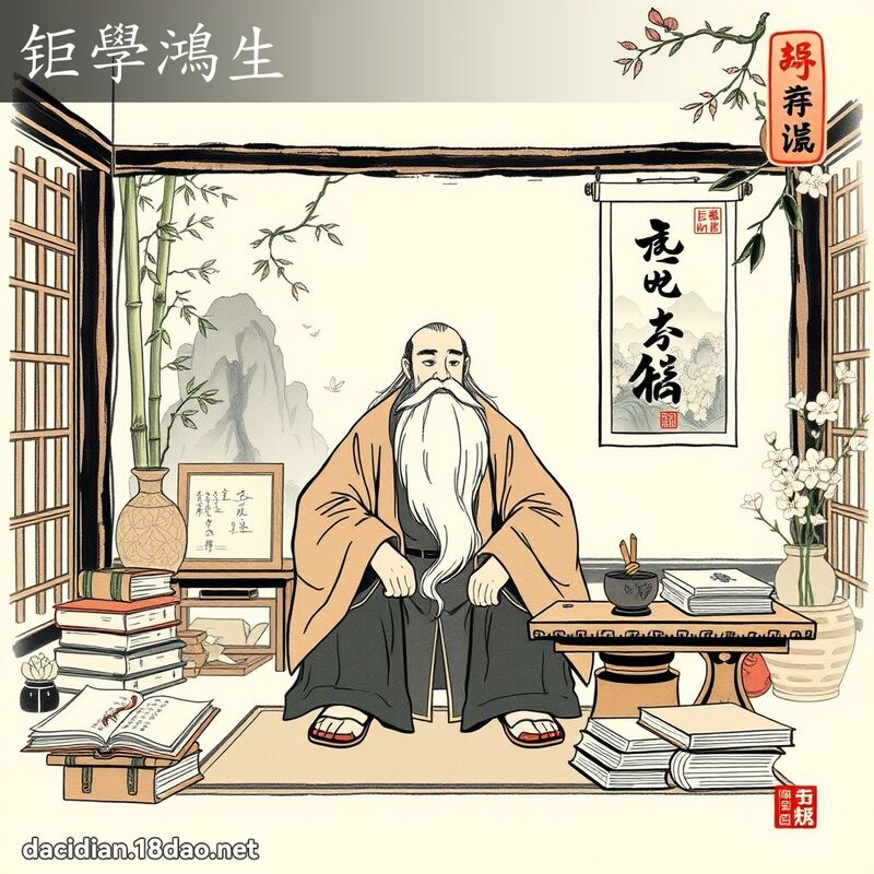 钜學鴻生 配图