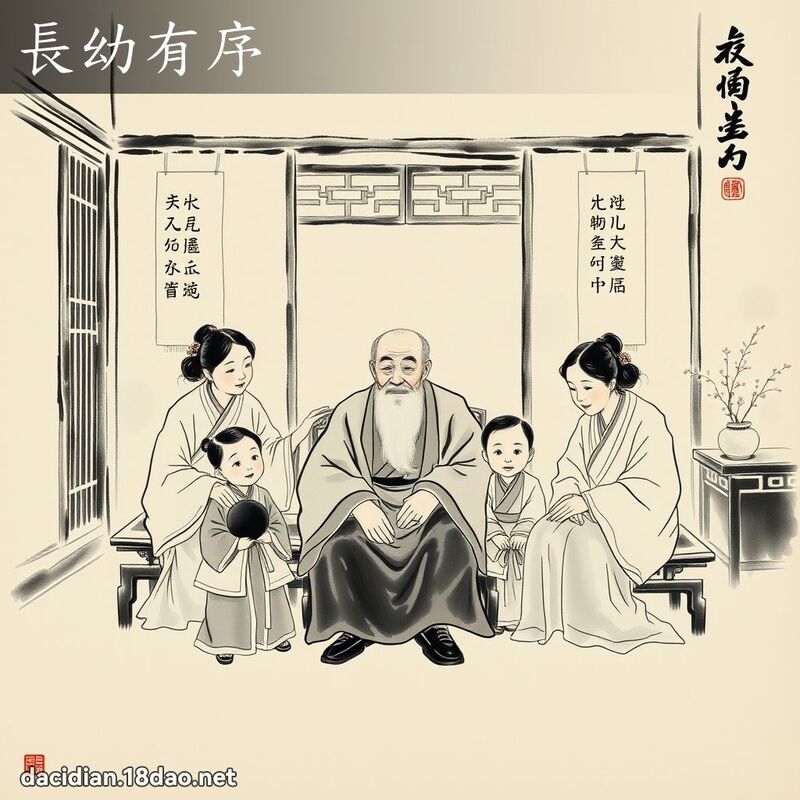 長幼有序 配图