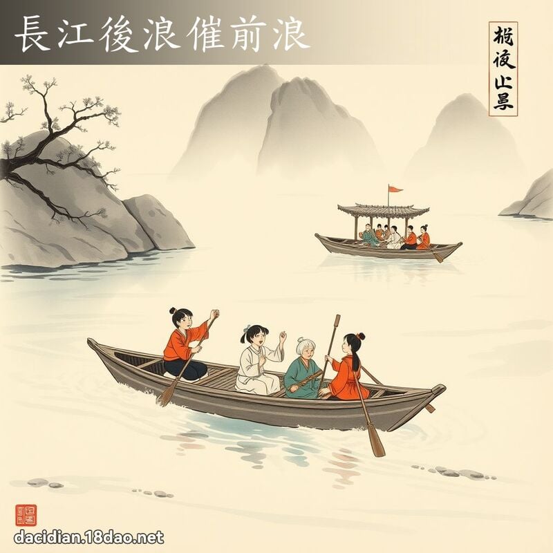 長江後浪催前浪 配图