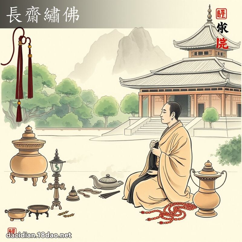 長齋繡佛 配图