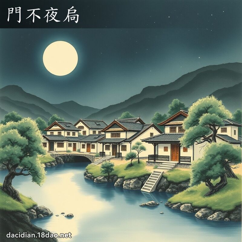 門不夜扃 配图