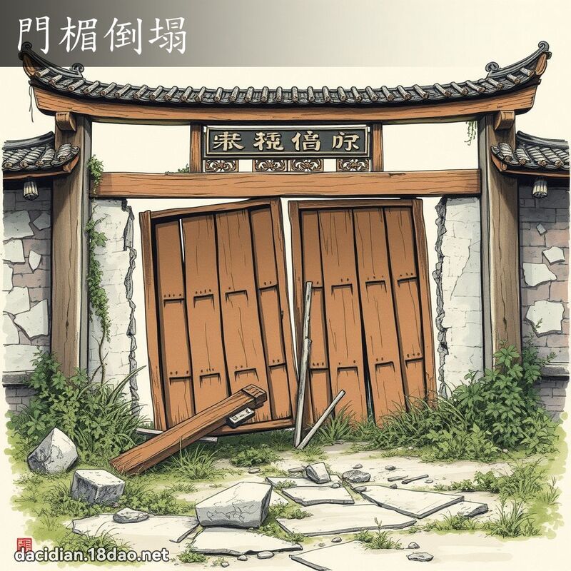 門楣倒塌 配图
