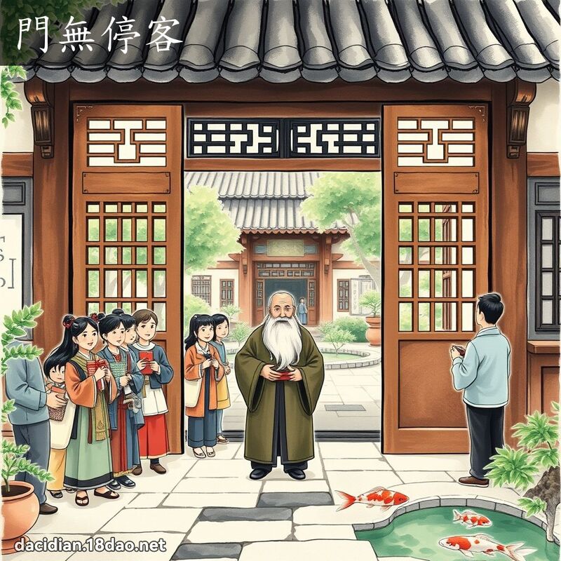 門無停客 配图