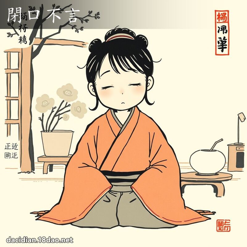 閉口不言 配图