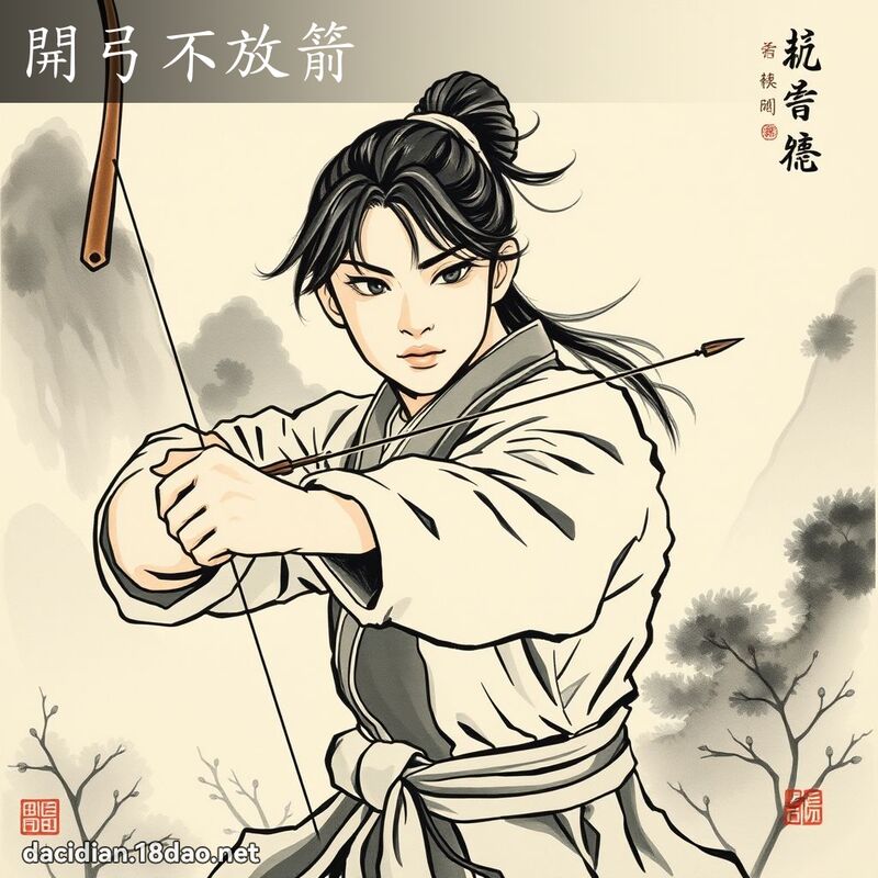 開弓不放箭 配图