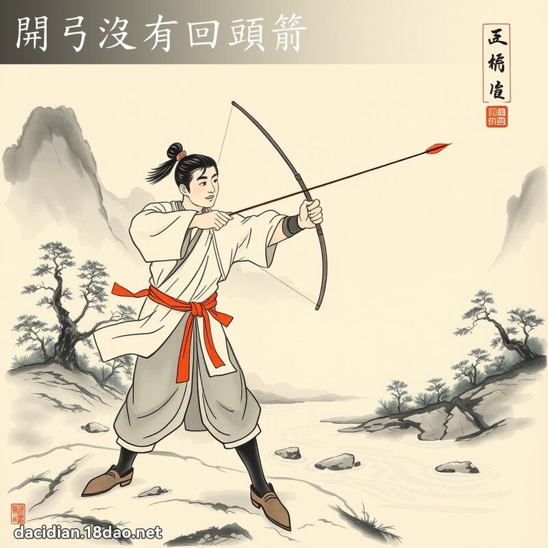 開弓沒有回頭箭 配图