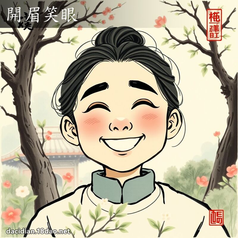 開眉笑眼 配图