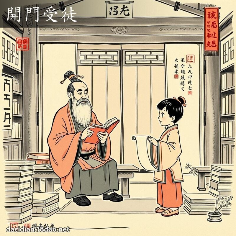 開門受徒 配图