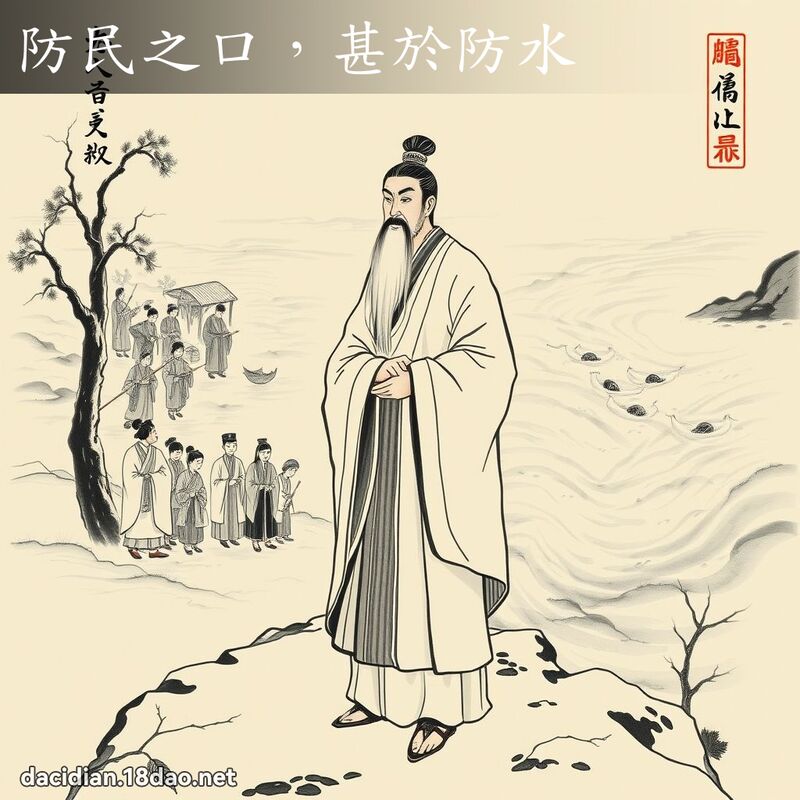 防民之口,甚於防水 配图