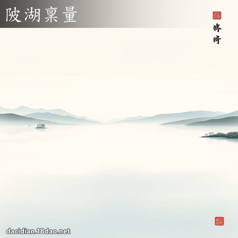 陂湖稟量 配图