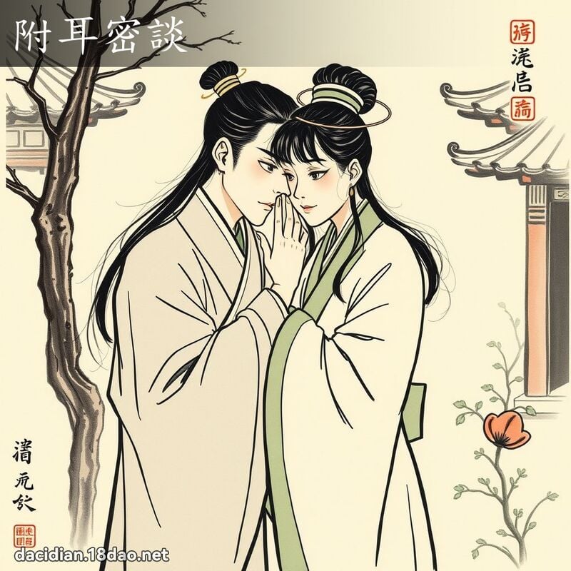 附耳密談 配图