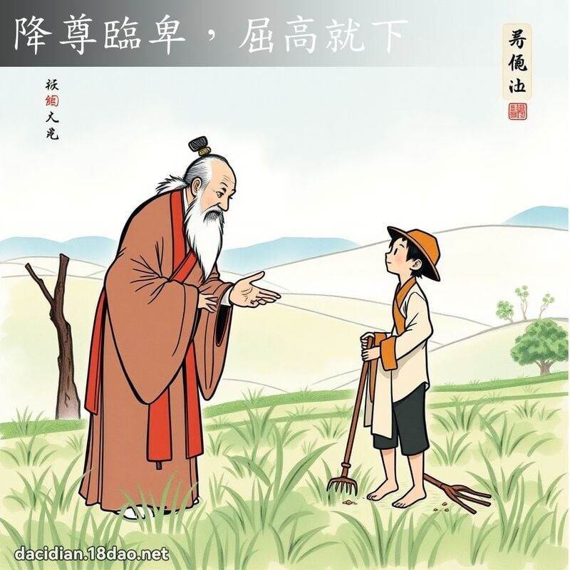 降尊臨卑,屈高就下 配图